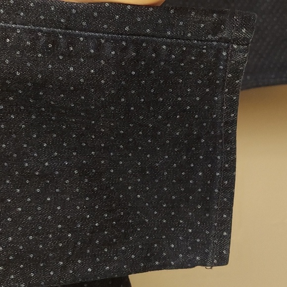 LANDS END Mid Rise Straight Leg Polka Dot Jeans - Picture 7 of 13